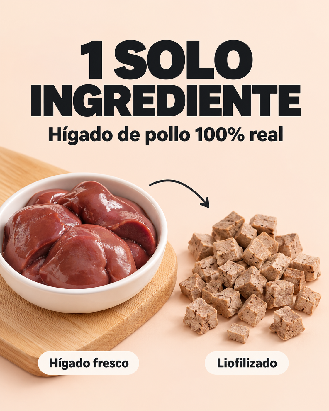 Cubitos Higado Pollo
